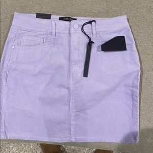 Black Label lavender denim mini skirt